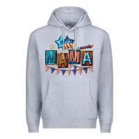 Heather Grey All American Mama 4th of July Premium Hoodie - CowGirlArtShop