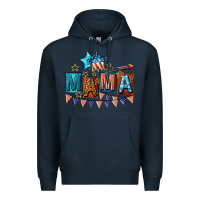 Navy All American Mama 4th of July Premium Hoodie - CowGirlArtShop