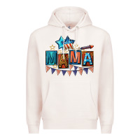 Pale Pink All American Mama 4th of July Premium Hoodie - CowGirlArtShop