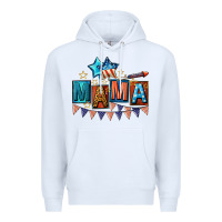 White All American Mama 4th of July Premium Hoodie - CowGirlArtShop