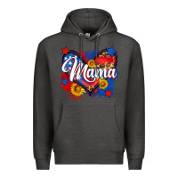 Charcoal Heather American mama heart Premium Hoodie - Neo Western