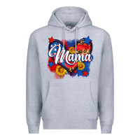 Heather Grey American mama heart Premium Hoodie - Neo Western