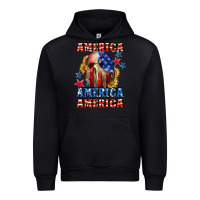 Black America skeleton 4th of july Urban Hoodie - CowGirlArtShop