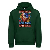 Forest Green America skeleton 4th of july Urban Hoodie - CowGirlArtShop