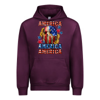 Mauve Wine America skeleton 4th of july Urban Hoodie - CowGirlArtShop