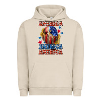 Pigment French Oak America skeleton 4th of july Urban Hoodie - CowGirlArtShop