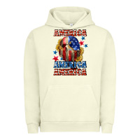 Pigment Pistachio America skeleton 4th of july Urban Hoodie - CowGirlArtShop