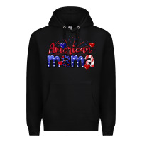 Black American Mama 4th of july Premium Hoodie - CowGirlArtShop
