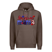 Coffee American Mama 4th of july Premium Hoodie - CowGirlArtShop