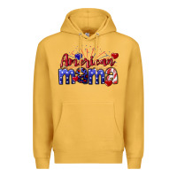 Mustard American Mama 4th of july Premium Hoodie - CowGirlArtShop