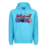 Ocean Blue American Mama 4th of july Premium Hoodie - CowGirlArtShop
