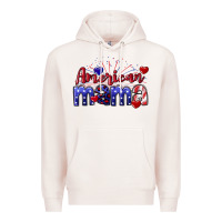 Pale Pink American Mama 4th of july Premium Hoodie - CowGirlArtShop