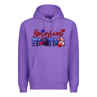 Purple American Mama 4th of july Premium Hoodie - CowGirlArtShop