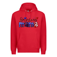 Red American Mama 4th of july Premium Hoodie - CowGirlArtShop