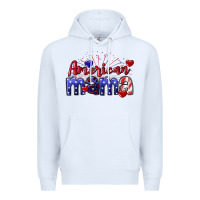 White American Mama 4th of july Premium Hoodie - CowGirlArtShop