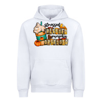 White stressed blessed pumpkin obsessed Urban Hoodie - CowhideDigitalArt