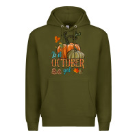 Army Green is it october yet Premium Hoodie - HRA Design Shop