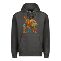 Charcoal Heather is it october yet Premium Hoodie - HRA Design Shop