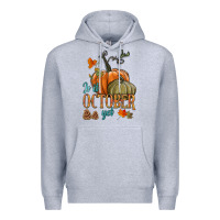 Heather Grey is it october yet Premium Hoodie - HRA Design Shop