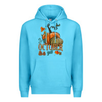 Ocean Blue is it october yet Premium Hoodie - HRA Design Shop