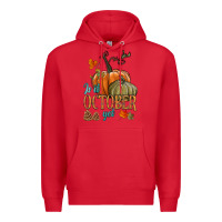 Red is it october yet Premium Hoodie - HRA Design Shop