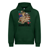 Forest Green America the beautiful 4th of july Urban Hoodie - CowGirlArtShop