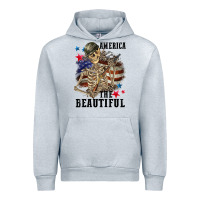 Heather Grey America the beautiful 4th of july Urban Hoodie - CowGirlArtShop