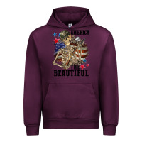 Mauve Wine America the beautiful 4th of july Urban Hoodie - CowGirlArtShop