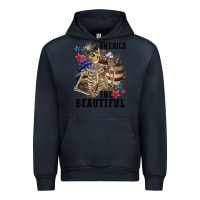Navy America the beautiful 4th of july Urban Hoodie - CowGirlArtShop