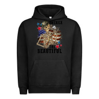 Pigment Black America the beautiful 4th of july Urban Hoodie - CowGirlArtShop