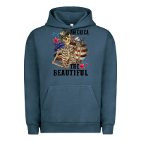 Pigment Midnight Navy America the beautiful 4th of july Urban Hoodie - CowGirlArtShop