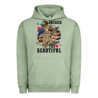 Pigment Oil Green America the beautiful 4th of july Urban Hoodie - CowGirlArtShop