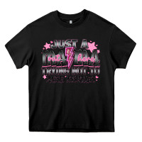 Black Just a Mama Out Here Trying Not To Raise Assholes Heavy Core Tee - CowhideDigitalArt