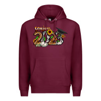 Burgundy senior 2023 Premium Hoodie - CowhideDigitalArt