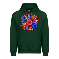Forest Green America sunflower Urban Hoodie - Neo Western