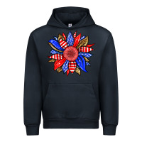 Navy America sunflower Urban Hoodie - Neo Western