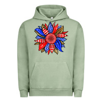 Pigment Oil Green America sunflower Urban Hoodie - Neo Western