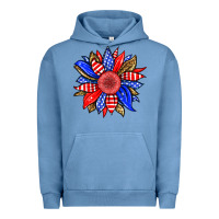 Pigment Pebble Blue America sunflower Urban Hoodie - Neo Western