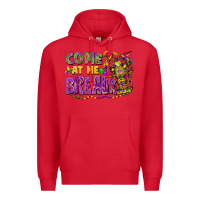 Red come at me breaux Premium Hoodie - FaDigitalArtStudio