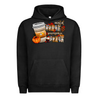 Pigment Black wild about pumpkin spice Urban Hoodie - CowhideDigitalArt