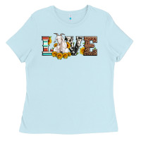 Baby Blue love goats serape cowhide leopard goat family Ladies Tee - Artiststas