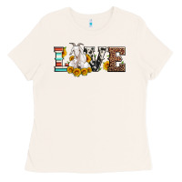 Bone love goats serape cowhide leopard goat family Ladies Tee - Artiststas
