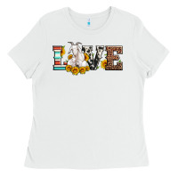 White love goats serape cowhide leopard goat family Ladies Tee - Artiststas