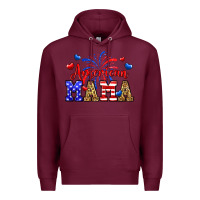 Burgundy American mama Premium Hoodie - Neo Western
