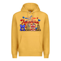 Mustard American mama Premium Hoodie - Neo Western