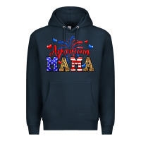 Navy American mama Premium Hoodie - Neo Western