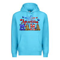 Ocean Blue American mama Premium Hoodie - Neo Western