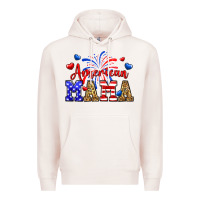Pale Pink American mama Premium Hoodie - Neo Western