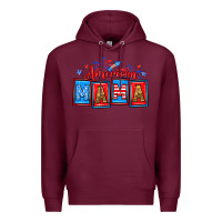 Burgundy American mama Premium Hoodie - Neo Western