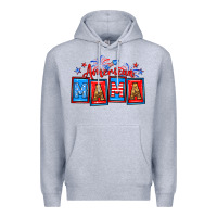Heather Grey American mama Premium Hoodie - Neo Western